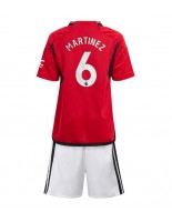 Manchester United Lisandro Martinez #6 Domácí dres pro děti 2023-24 Krátký Rukáv (+ trenýrky)